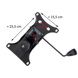 Silla de oficina negra con asiento montado