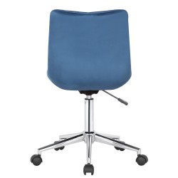 Silla de oficina Medford de terciopelo azul