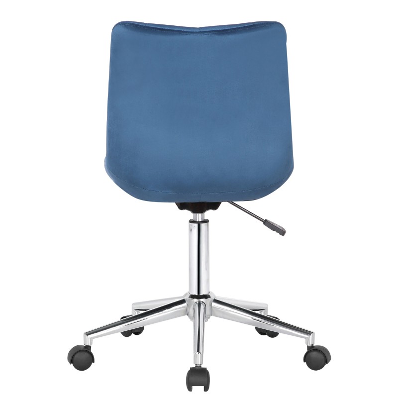 Silla de oficina Medford de terciopelo azul