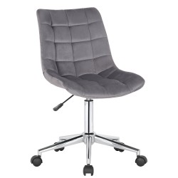 Silla de oficina Medford de terciopelo gris