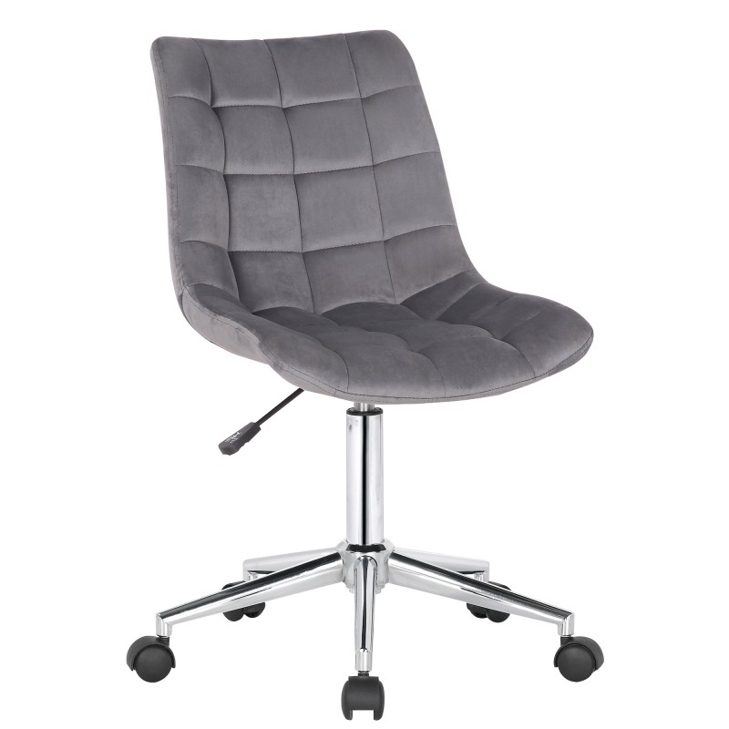 Silla de oficina Medford de terciopelo gris