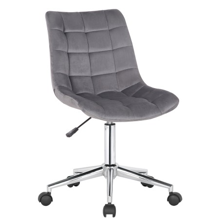 Silla de oficina Medford de terciopelo gris