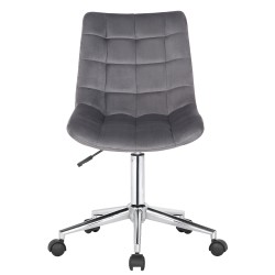 Silla de oficina Medford de terciopelo gris