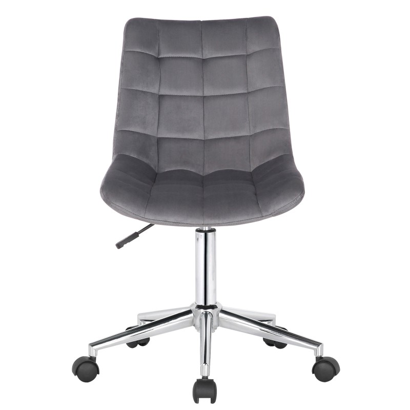 Silla de oficina Medford de terciopelo gris