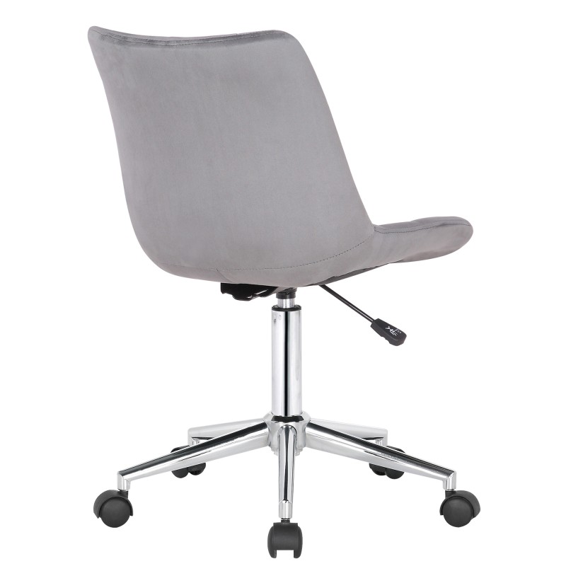 Silla de oficina Medford de terciopelo gris