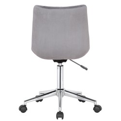 Silla de oficina Medford de terciopelo gris