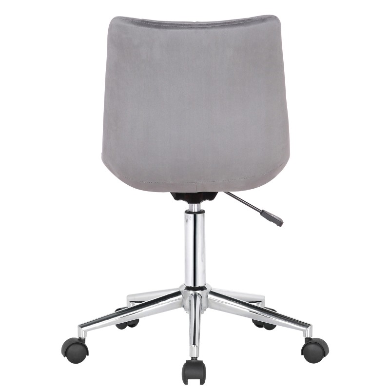 Silla de oficina Medford de terciopelo gris