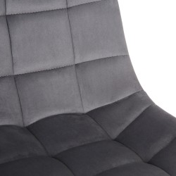 Silla de oficina Medford de terciopelo gris