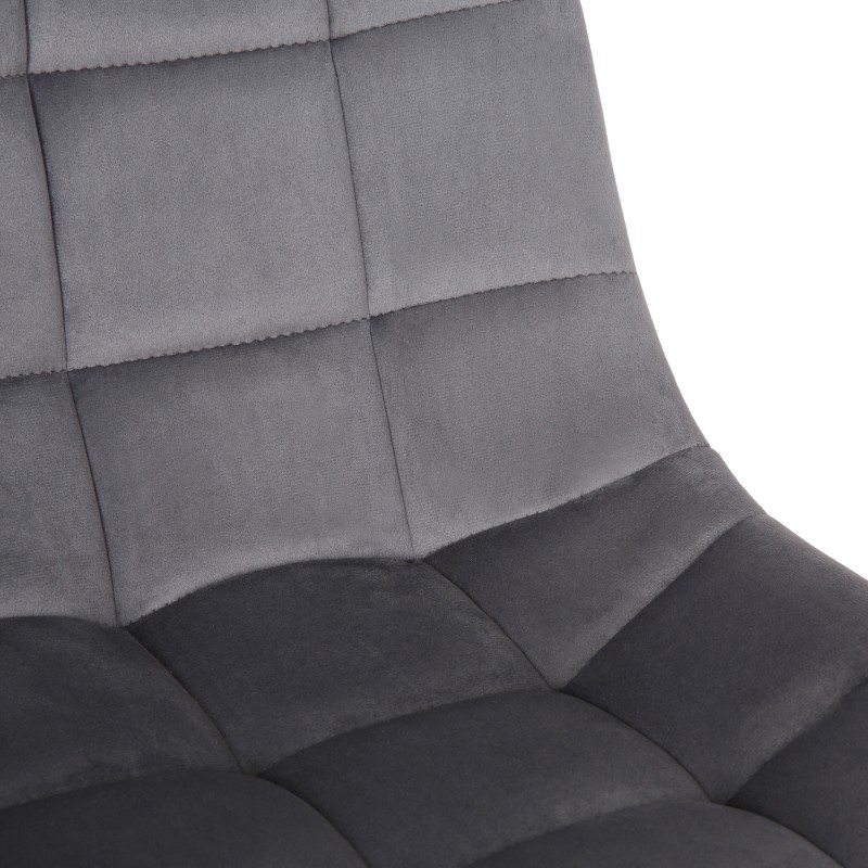 Silla de oficina Medford de terciopelo gris