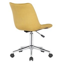 Silla de oficina Medford de terciopelo amarillo