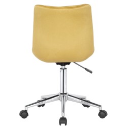 Silla de oficina Medford de terciopelo amarillo