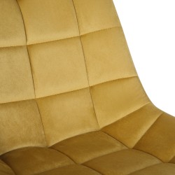 Silla de oficina Medford de terciopelo amarillo