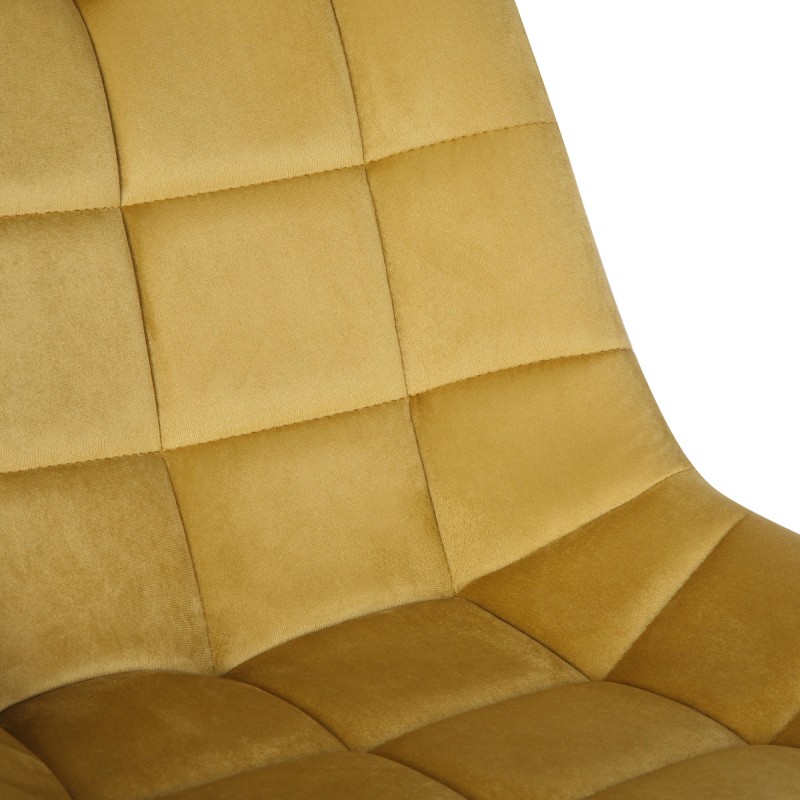 Silla de oficina Medford de terciopelo amarillo