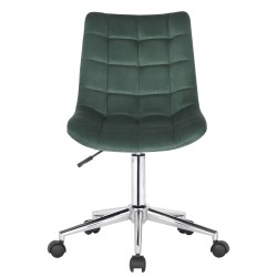 Silla de oficina de terciopelo verde Medford