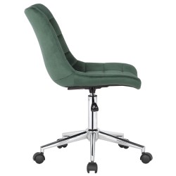 Silla de oficina de terciopelo verde Medford
