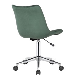 Silla de oficina de terciopelo verde Medford