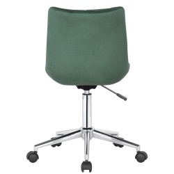 Silla de oficina de terciopelo verde Medford