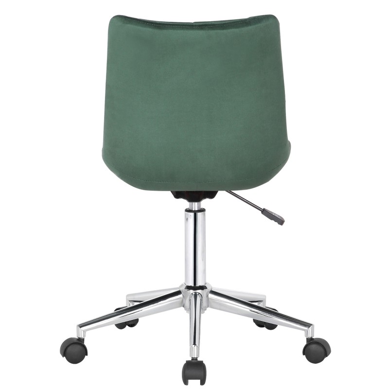 Silla de oficina de terciopelo verde Medford