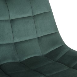 Silla de oficina de terciopelo verde Medford