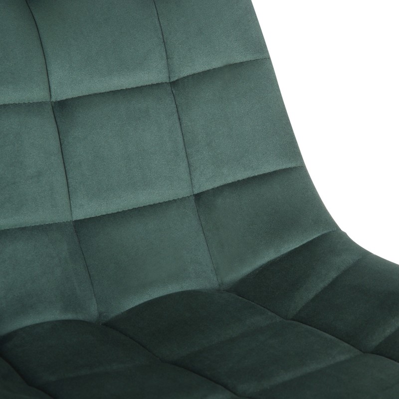 Silla de oficina de terciopelo verde Medford