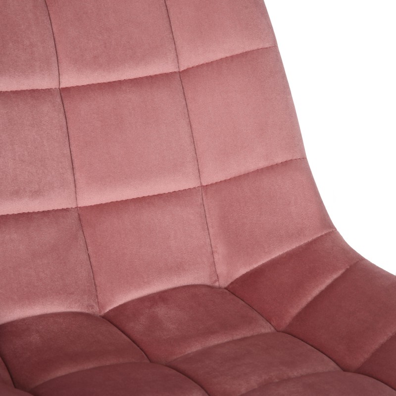 Silla de oficina Medford de terciopelo rosa