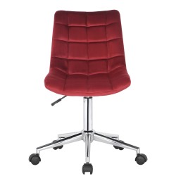 Silla de oficina Medford de terciopelo rojo