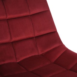 Silla de oficina Medford de terciopelo rojo