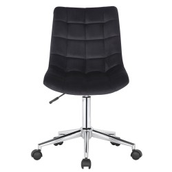 Silla de oficina Medford de terciopelo negro