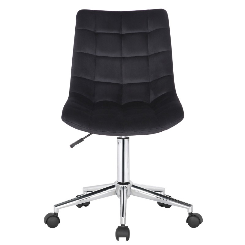 Silla de oficina Medford de terciopelo negro