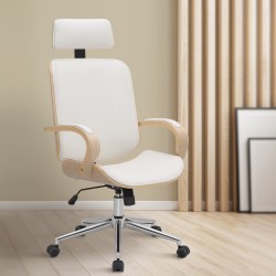 Silla de oficina Dayton natural/blanca