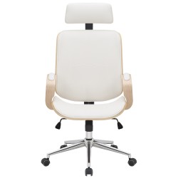 Silla de oficina Dayton natural/blanca