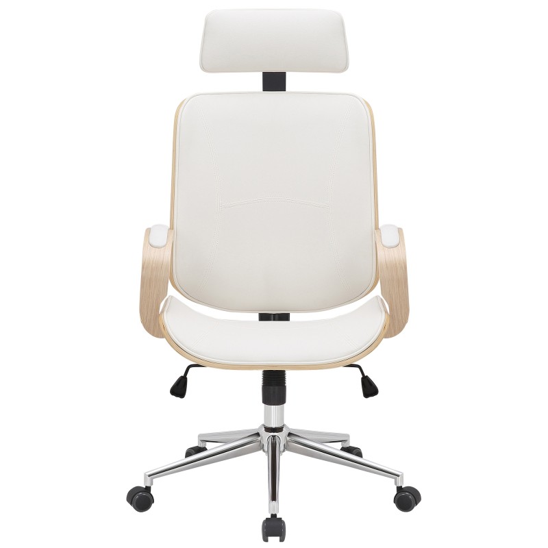 Silla de oficina Dayton natural/blanca