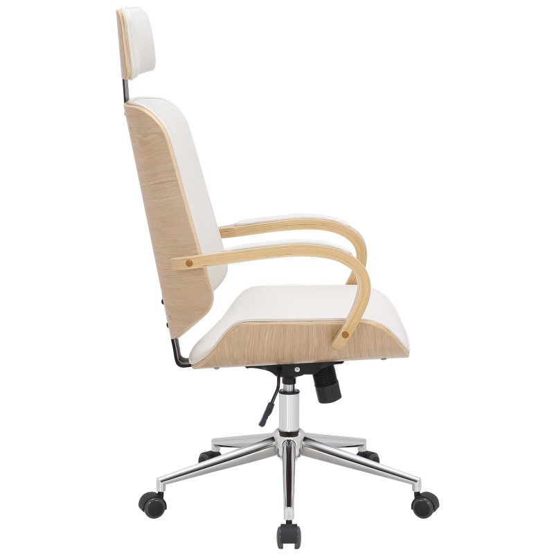 Silla de oficina Dayton natural/blanca