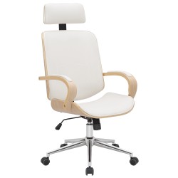 Silla de oficina Dayton natural/blanca