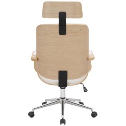 Silla de oficina Dayton natural/blanca