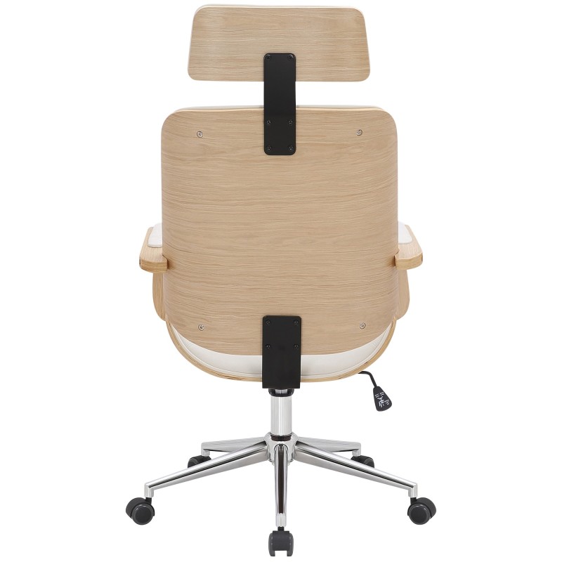 Silla de oficina Dayton natural/blanca
