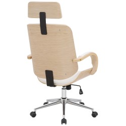 Silla de oficina Dayton natural/blanca