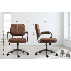 Silla de oficina Natrona color coñac