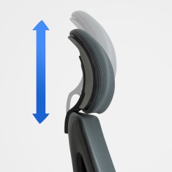 Silla de oficina gris Kanab