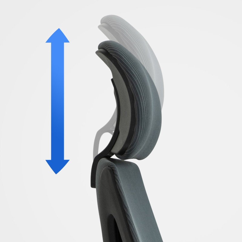 Silla de oficina gris Kanab