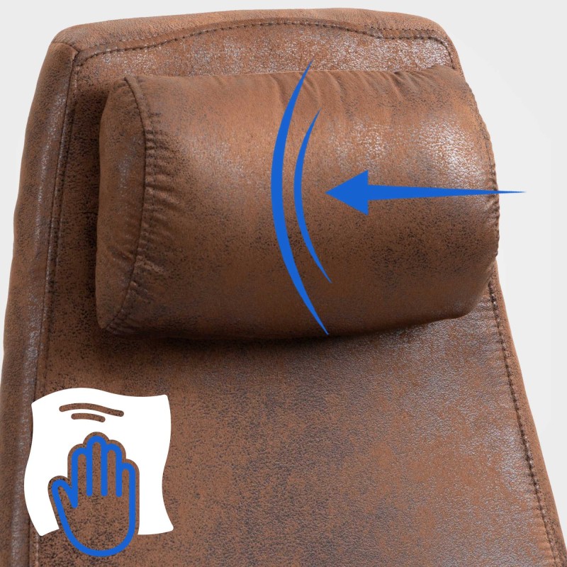 Silla de oficina Pocatello color coñac