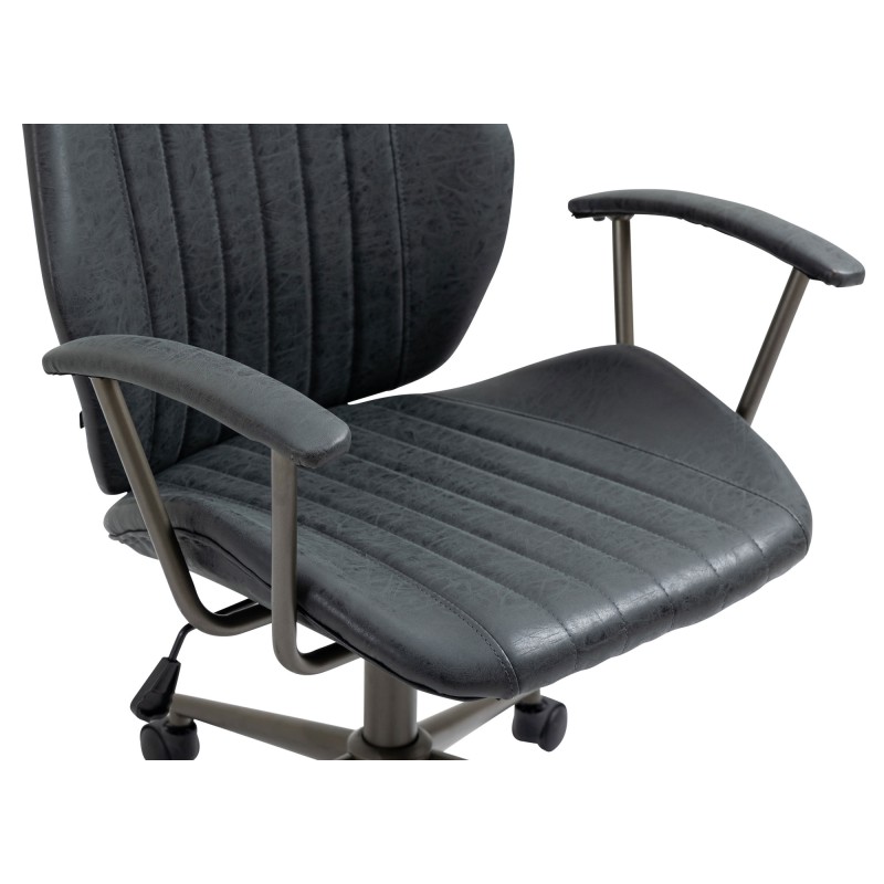 Silla de oficina negra antigua Nampa