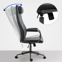 Silla de oficina Pocatello antigua negra