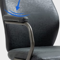 Silla de oficina Pocatello antigua negra