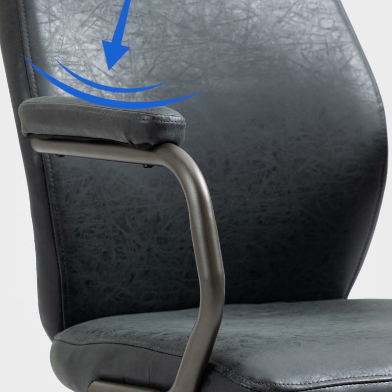 Silla de oficina Pocatello antigua negra