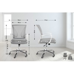 Silla de oficina Tracy C gris claro