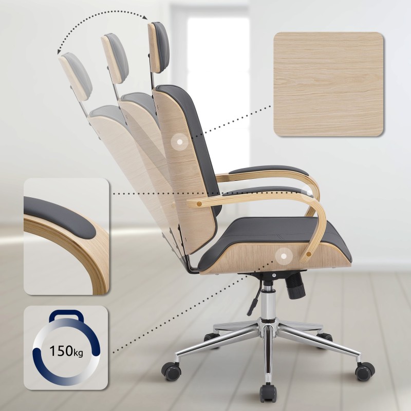 Silla de oficina Dayton Natura/Gris