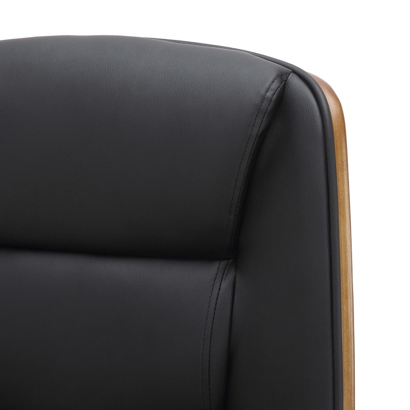 Silla de oficina Yankton nogal/negro