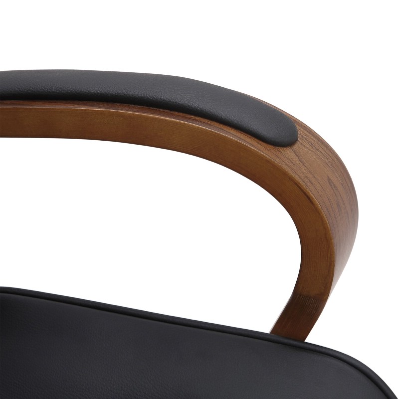 Silla de oficina Yankton nogal/negro