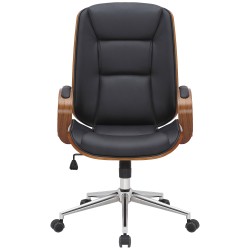 Silla de oficina Yankton nogal/negro